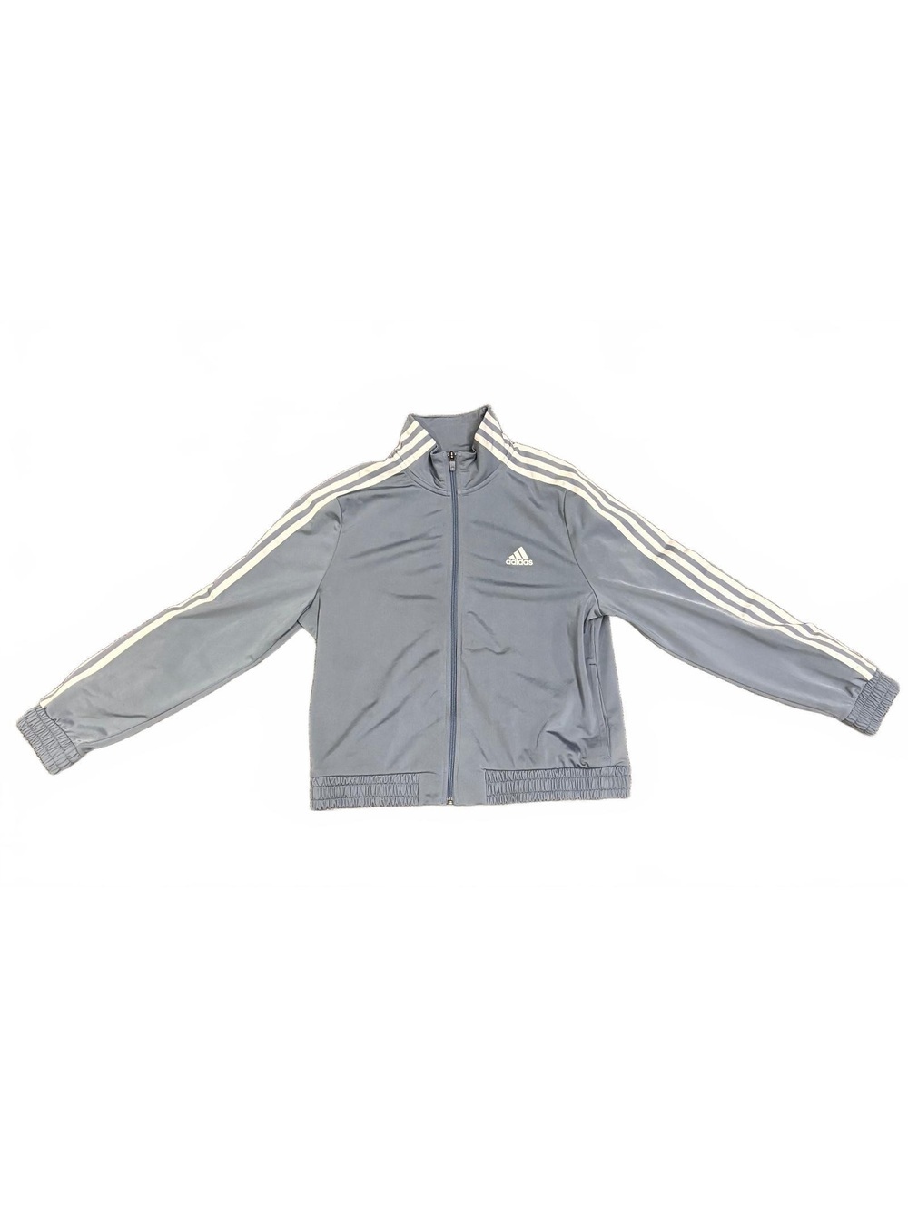 Adidas Classic Blue Track Jacket with White Stripes